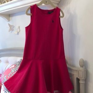 Girl kids polo Ralph Lauren pink dress size 6x
